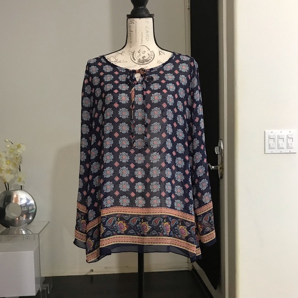 Studio 226 Tops - Studio 226 sheer long sleeve blouse
